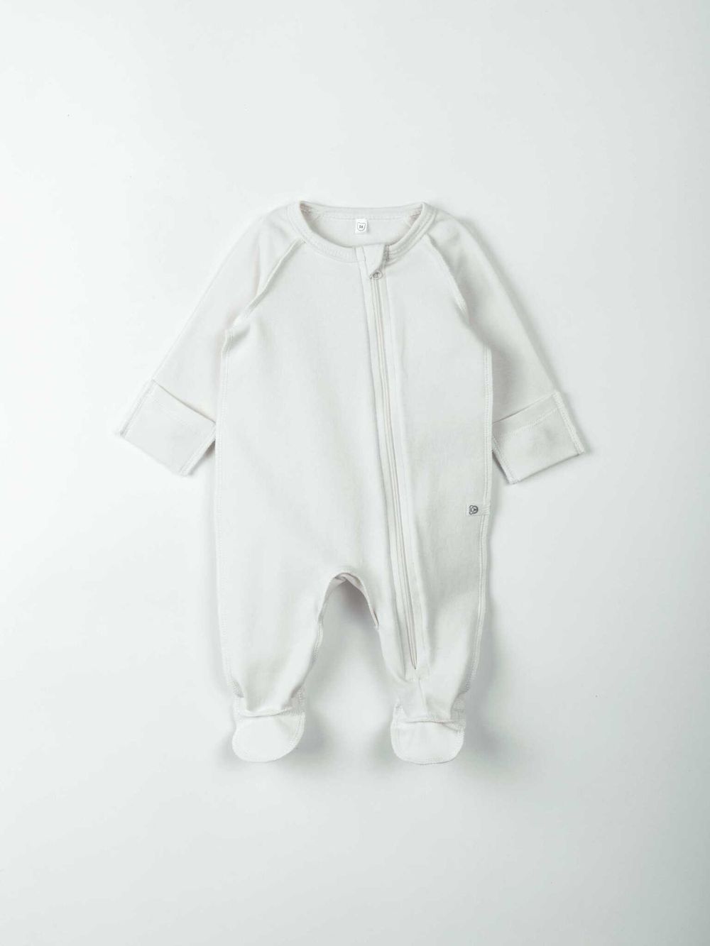 Слип на молнии с закрытой ножкой "Молоко" 0+