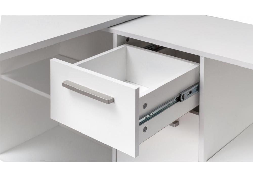 Компьютерный стол Woodville Лайт 03.245F белый гладкий 101