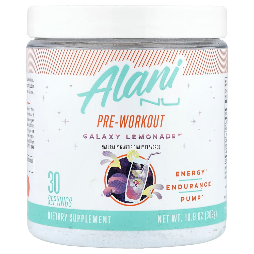 Alani Nu, предтренировочный комплекс, Galaxy Lemonade™, 309 г (10,9 унции)