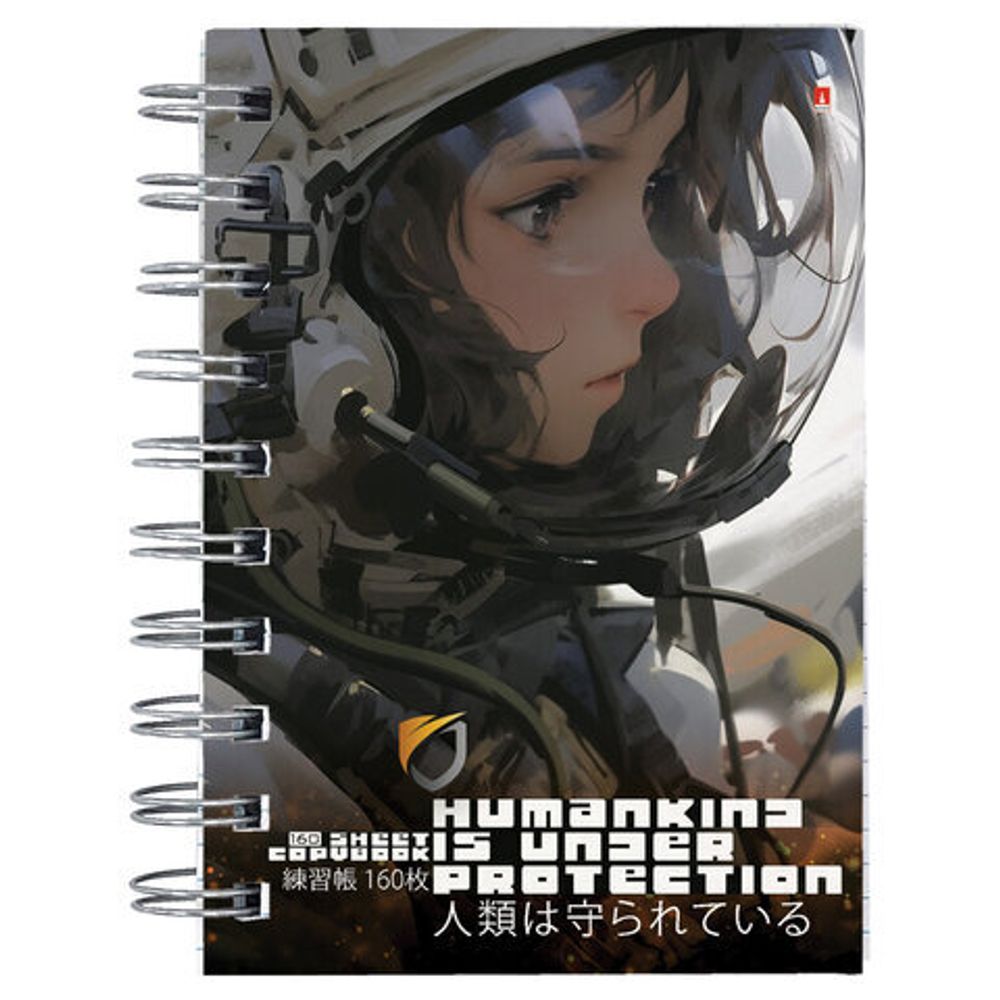 Блокнот МАЛЫЙ ФОРМАТ А6, 160 л, гребень, картон, клетка, АЛЬТ, Гравитация, 3-160-010/04