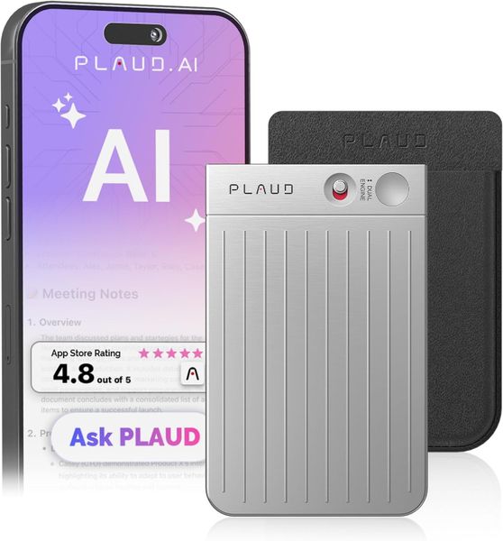 Цифровой диктофон Plaud Note с поддержкой ChatGPT, Серебристый | Silver