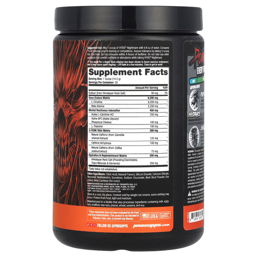 ProSupps, HYDE® Nightmare, интенсивная энергия перед тренировкой, апельсиновый сок, 425,1 г (15 унций)