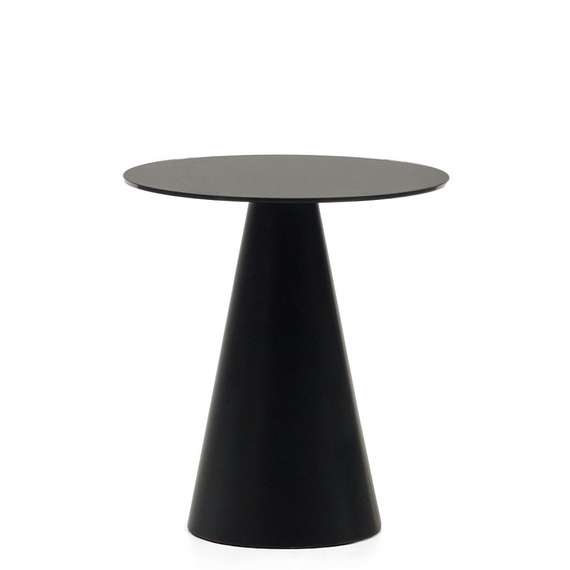 Журнальный столик Wilshire Ø50 см черный, сталь, стекло