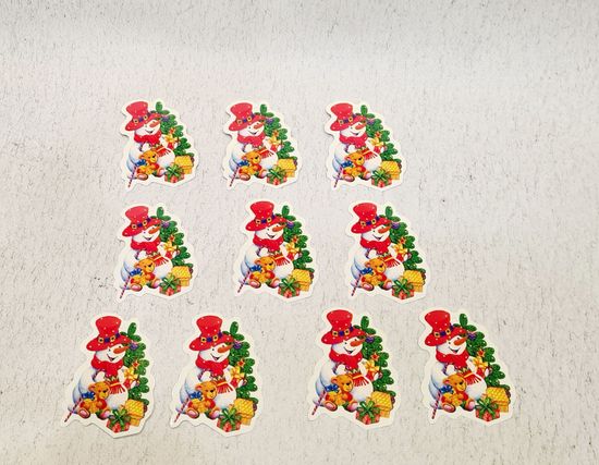 Новогодние малышки-открытки, (10 шт.)