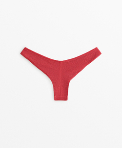 OYSHO Бразильские плавки-бикини с V-образным вырезом, темно-кораллово-розовый