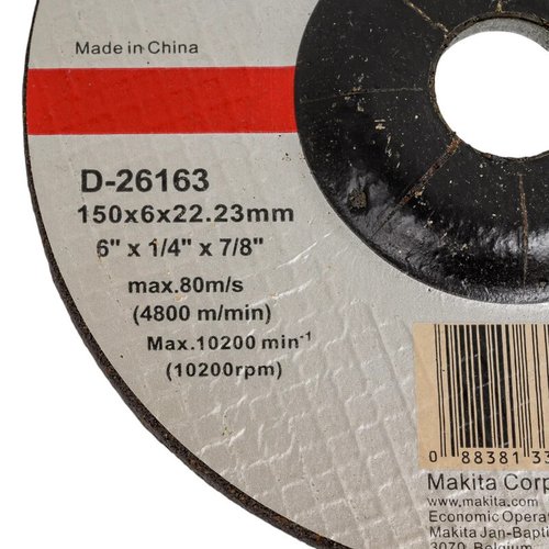 Диск абразивный Makita 150*6*22.2 шлифовальный   D-26163
