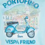 Футболка муж. Saint Barth PORTO VESPA голубой