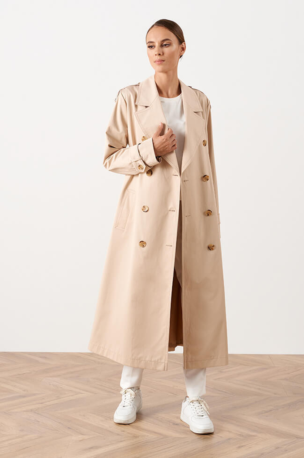 0106 Плащ женский (бежевый)