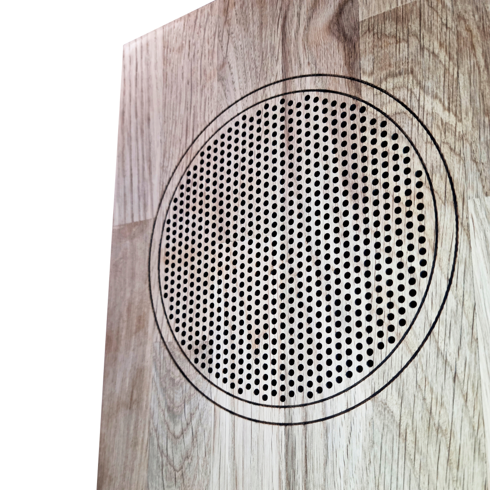 Дубовая сетка для динамика SW 525 White - Wood CORNER (прямоугольная угловаяя)