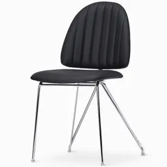 Обеденный стул Prima, черная экокожа