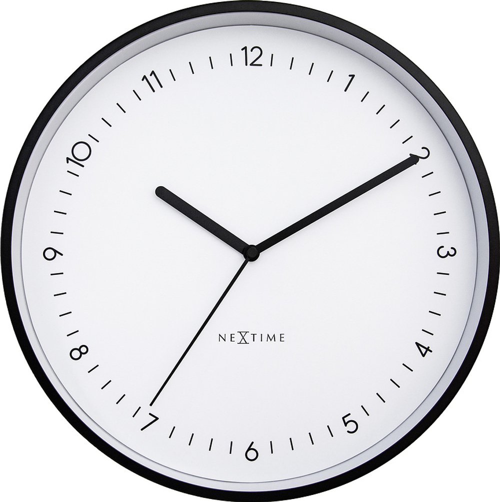 Настенные часы NeXtime Berlin, алюминий, 30 см, белые