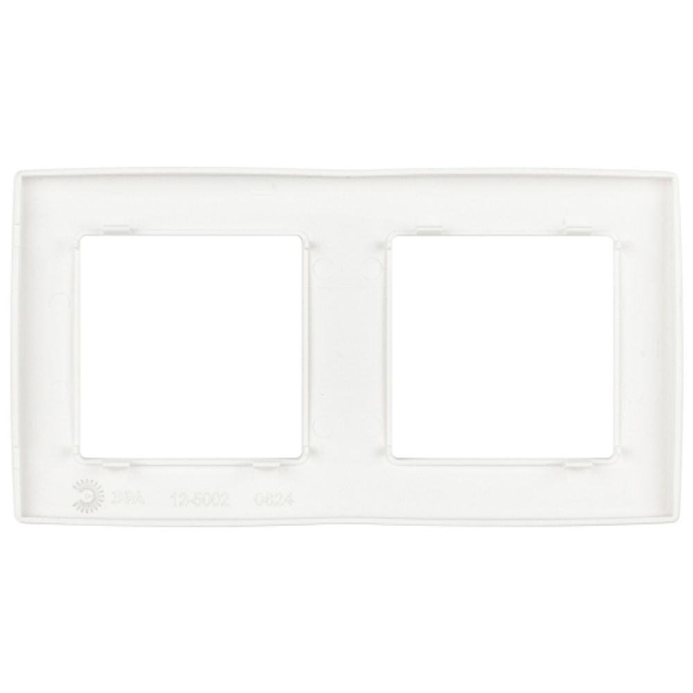 Рамка для розеток и выключателей ЭРА Серия 12 12-5002-01М на 2 поста, белый матовый