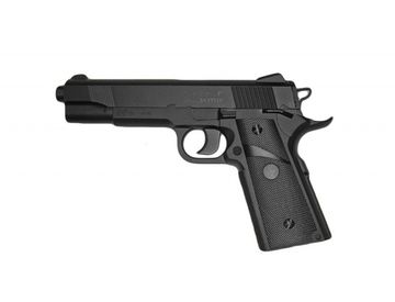Пистолет пневматический Stalker SC1911P (аналог Colt 1911), к.6мм, 12г CO2, пласт.корпус, магазин 14 шариков, до 105м/с, до 3Дж черный, 441г