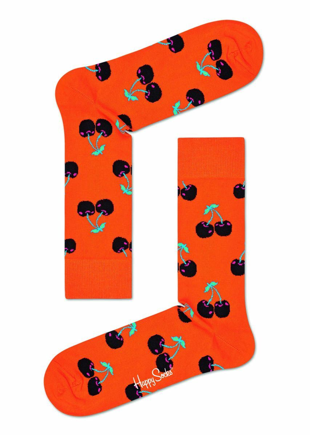 Носки унисекс Cherry Sock с вишенками (Размер: 25) (Цвет: оранжевый)