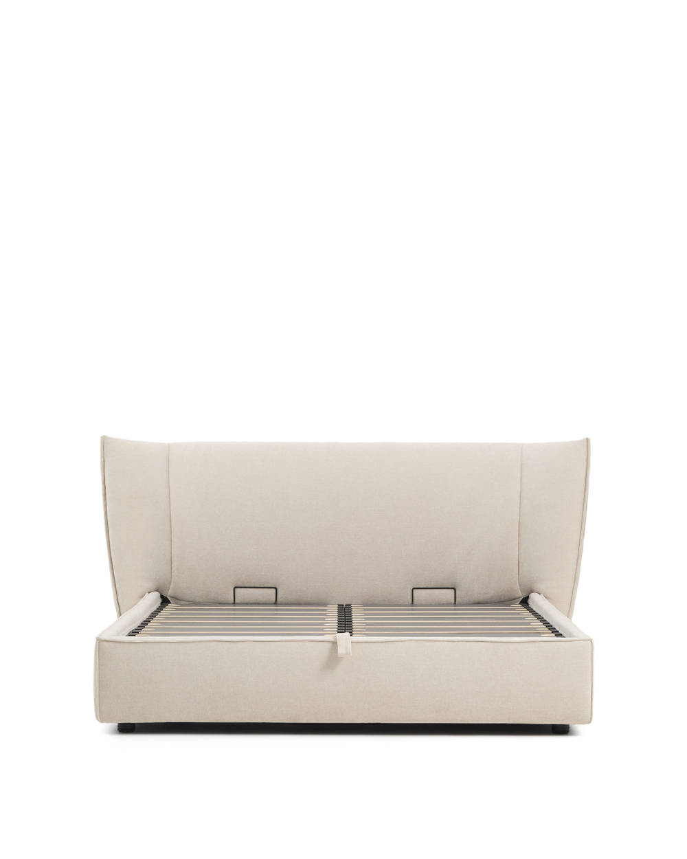 Кровать Arvian бежевого цвета из шенилла с ящиком для хранения 160 х 200 см