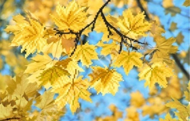 "Ветка клёна"-4143 ткань с нанесенным рисунком