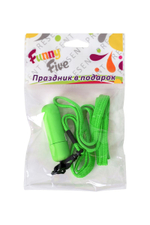 Зеленая вибропуля на ремешке - 5,5 см. (Цвет: зеленый)