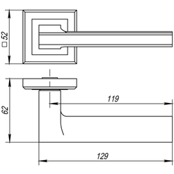 Ручка дверная BLADE QL BL-24 черный