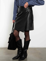 Юбка Муза из эко кожи (черная)