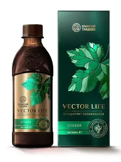 Концентрат полифенолов красных сортов винограда «Vector Life» – Стевия
