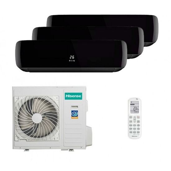 Мульти сплит-система Hisense на 3 комнаты (35+35+35 кв.м.) Black