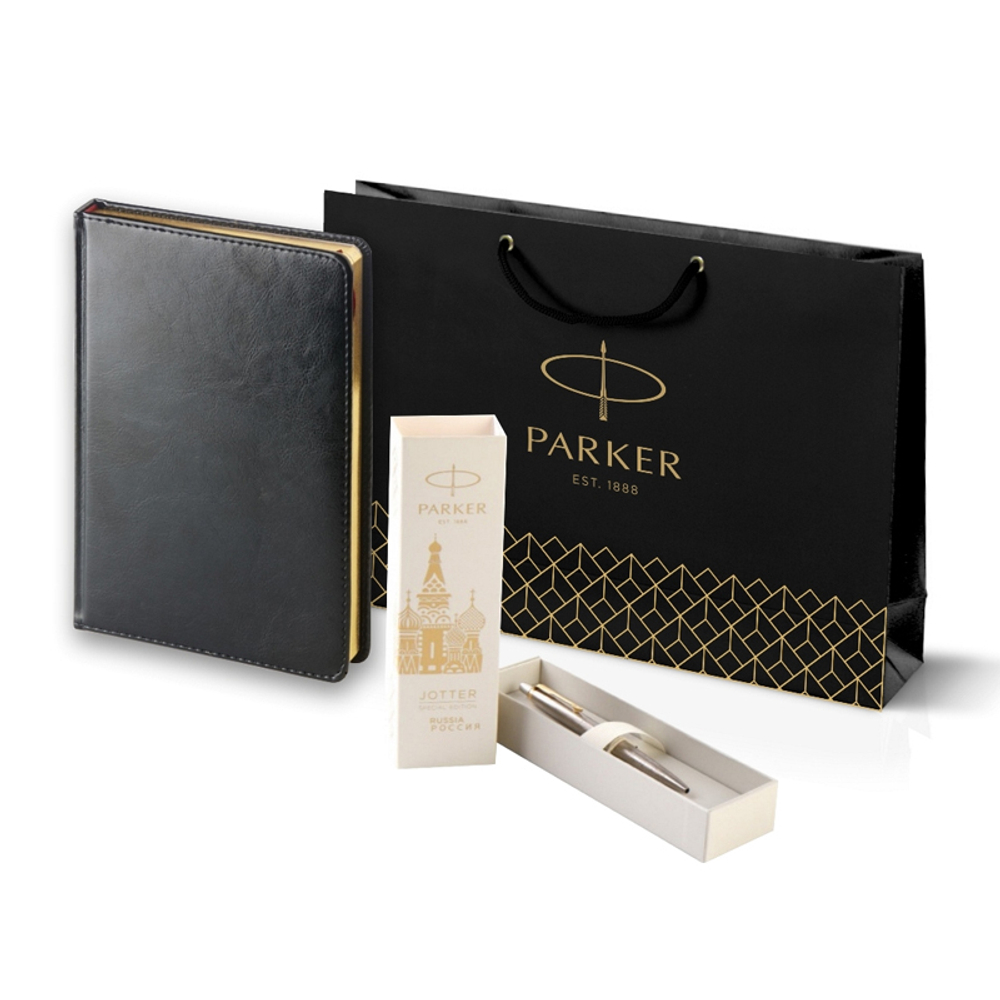 Подарочный набор - Parker Jotter, шариковая ручка + ежедневник