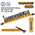 Набор головок ударных 3/8 8-19 10шт. SUPER INGCO HKISSD38104 INDUSTRIAL