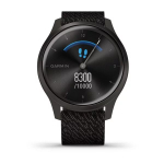Часы Garmin VIVOMOVE Style графитовый с плетеным нейлоновым черным ремешком, 010-02240-23