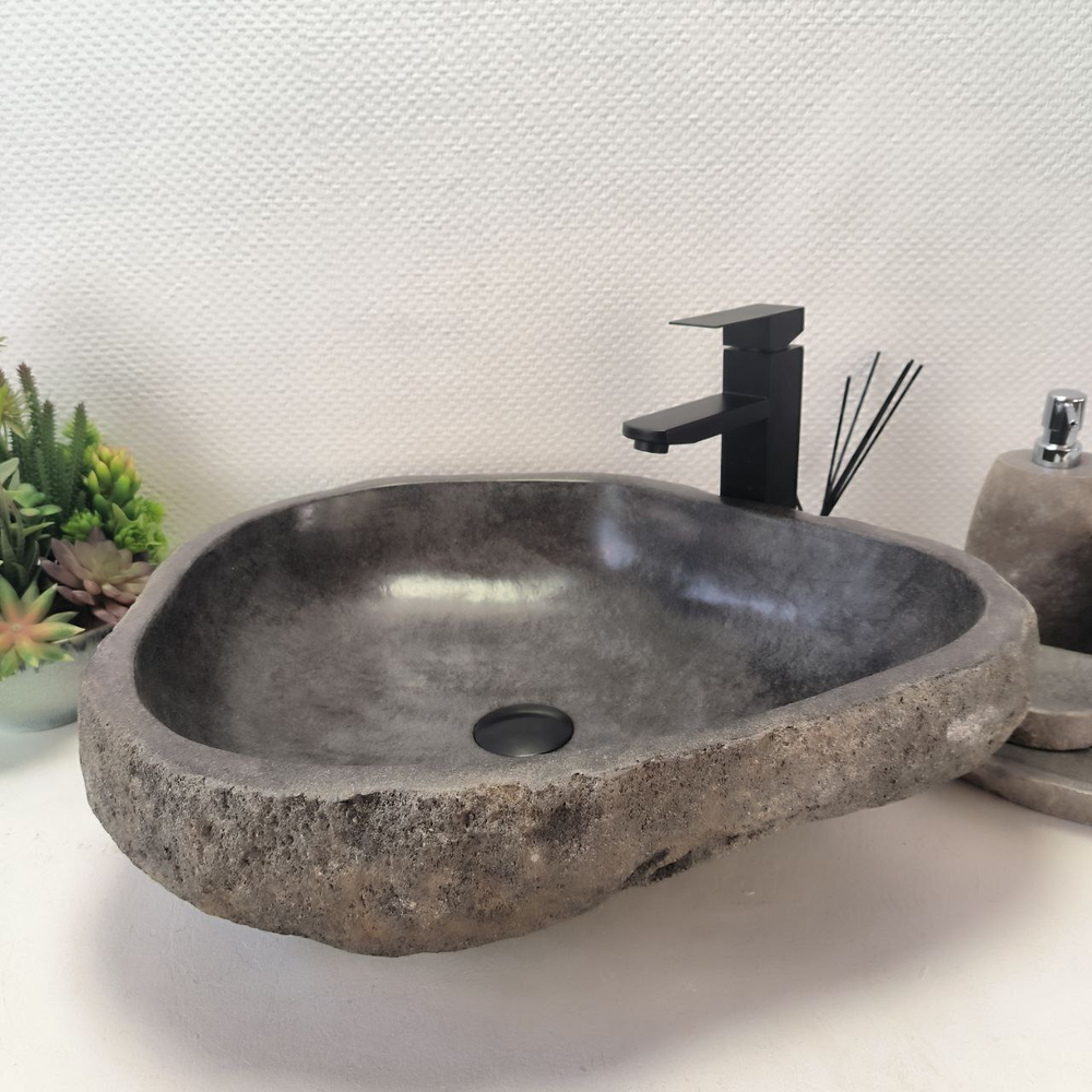 Раковина из речного камня RS-63417 (54*47*15) 0123
