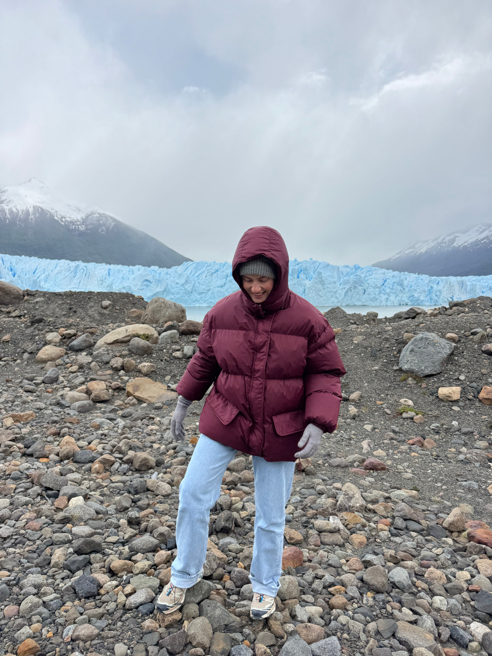 Пуховик Энни свекольный