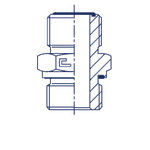 Штуцер FE ORFS 11/16" BSP 1/2"