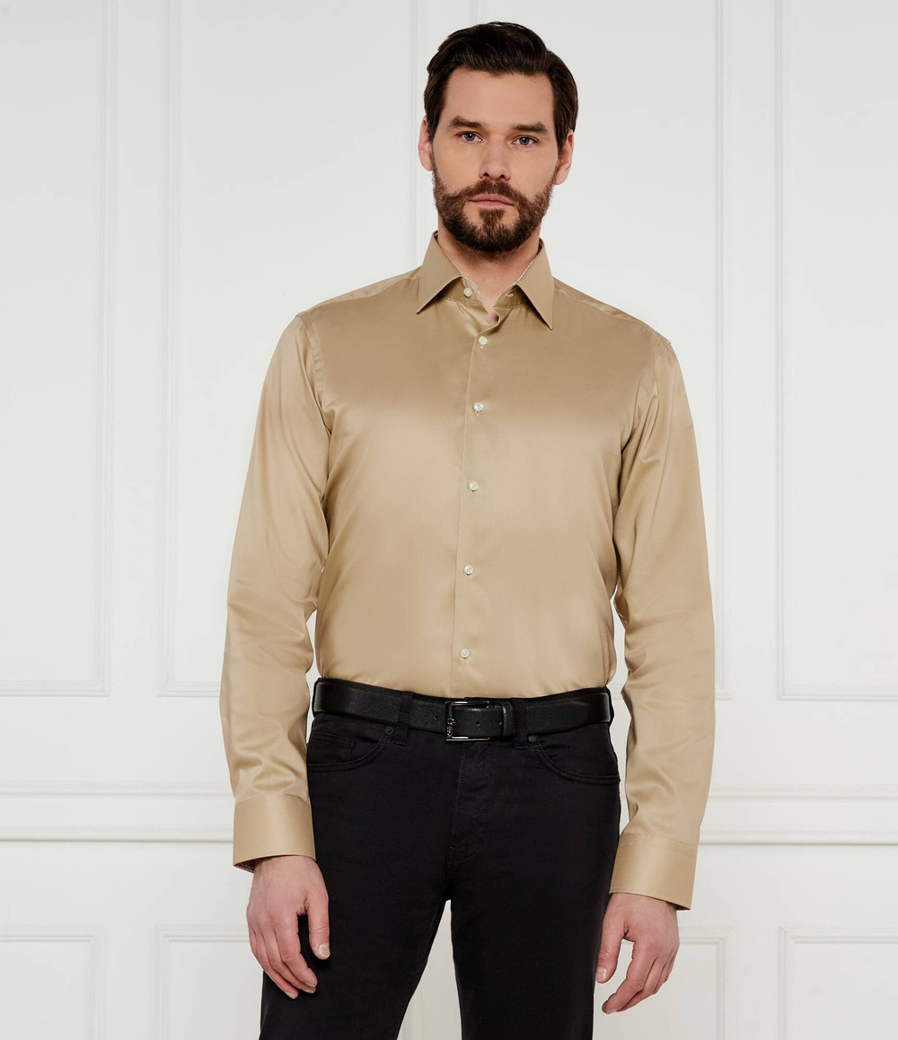 Рубашка H-JOE-kent-C3-214 BOSS BLACK - бежевый(50532877)