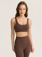 Бесшовные легинсы с высокой посадкой в рубчик