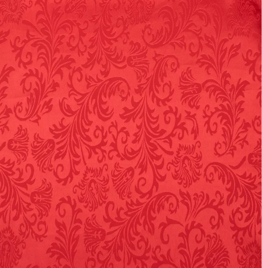 Атлас жаккард "Моар" вензель, 150 г/м2, ш. 150 см, красный