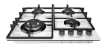 Варочная поверхность газовая HAIER HHQ-G64CTHW белое стекло