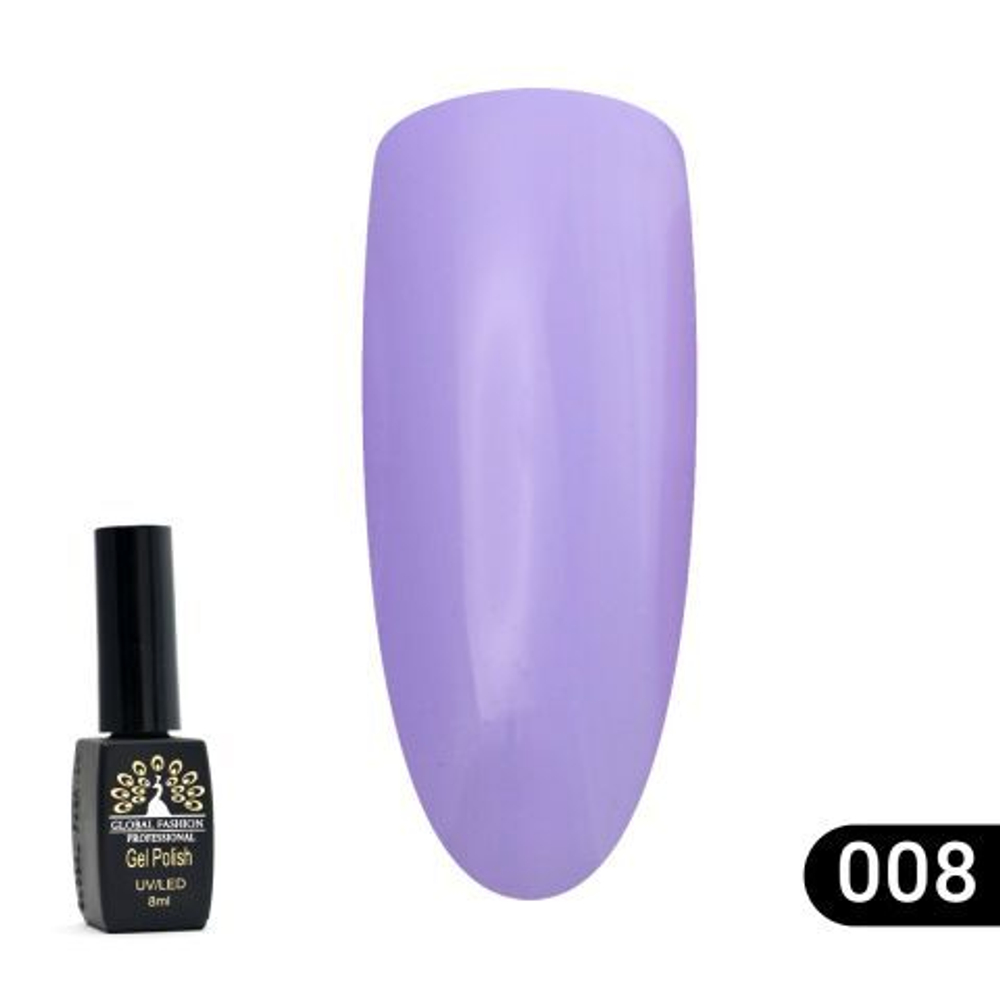 Гель лак Global Fashion Summer Light 008, 8 мл
