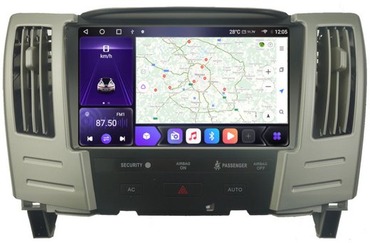 Магнитола для Lexus RX 2003-2009, Toyota Harrier XU30 2003-2013 - Carmedia SF-9278 QLed+2K, Android 12, ТОП процессор, CarPlay, 4G SIM-слот