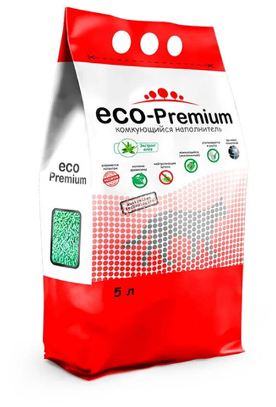 Eco premium наполнитель для кошек древесный алоэ