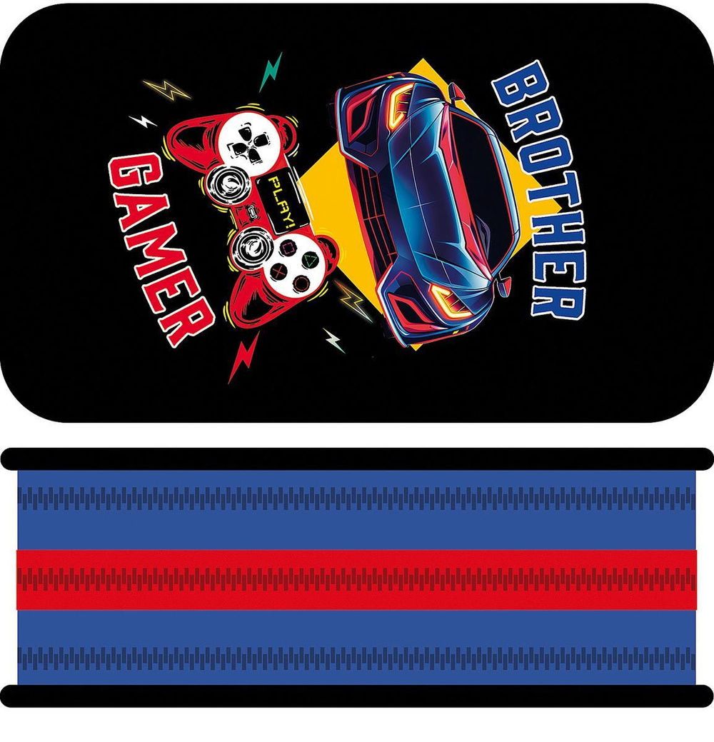 Пенал 3 секц. большой тканевый торец 190/105 "Brother gamer 2025"