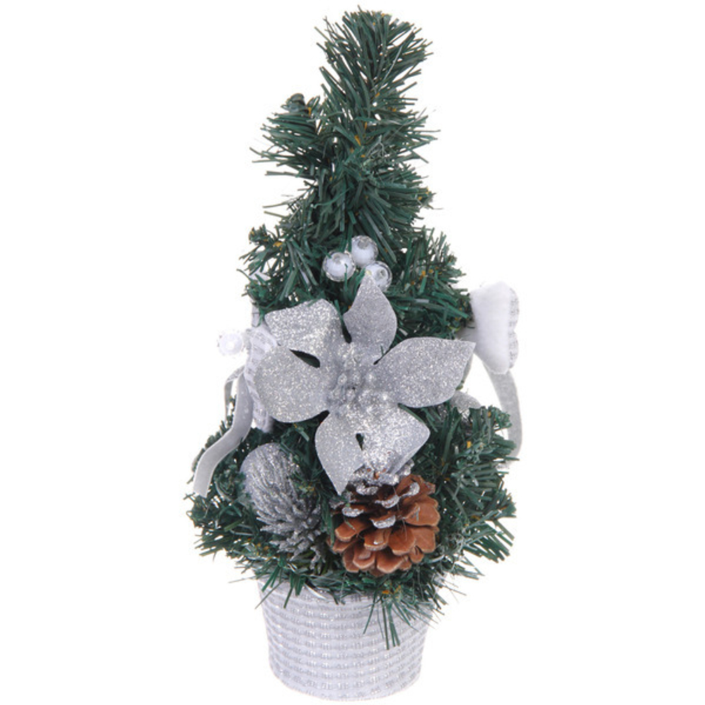 Елка в горшке «Зимняя нежность» 30 см, Серебро