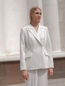 Жакет из костюмной вискозной ткани White Queen Elizabeth, ivory color