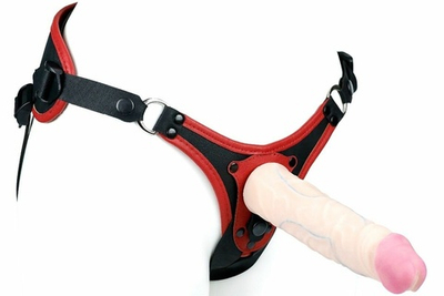 Пояс унисекс UNISEX Style с 2 насадками (Цвет: красный с черным)