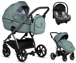 Детская коляска Tutis Uno 5 Plus Essential collection 3 в 1 с автокреслом Elo Lux EduSky Grey 1402143 Menta