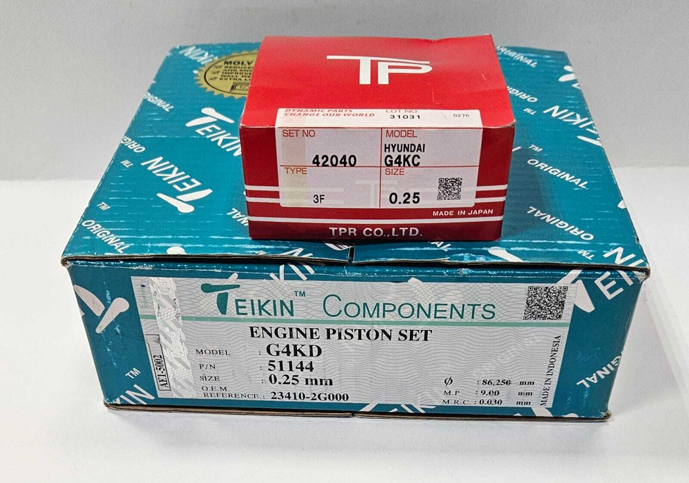 Поршни Teikin с кольцами TP +0.25 G4KD
