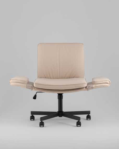Кресло офисное TopChairs Foldo с откидными подлокотниками бежевое