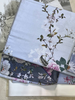 Постельное белье 2 спальное евро Mirabello Gardenia Sweet васильковое