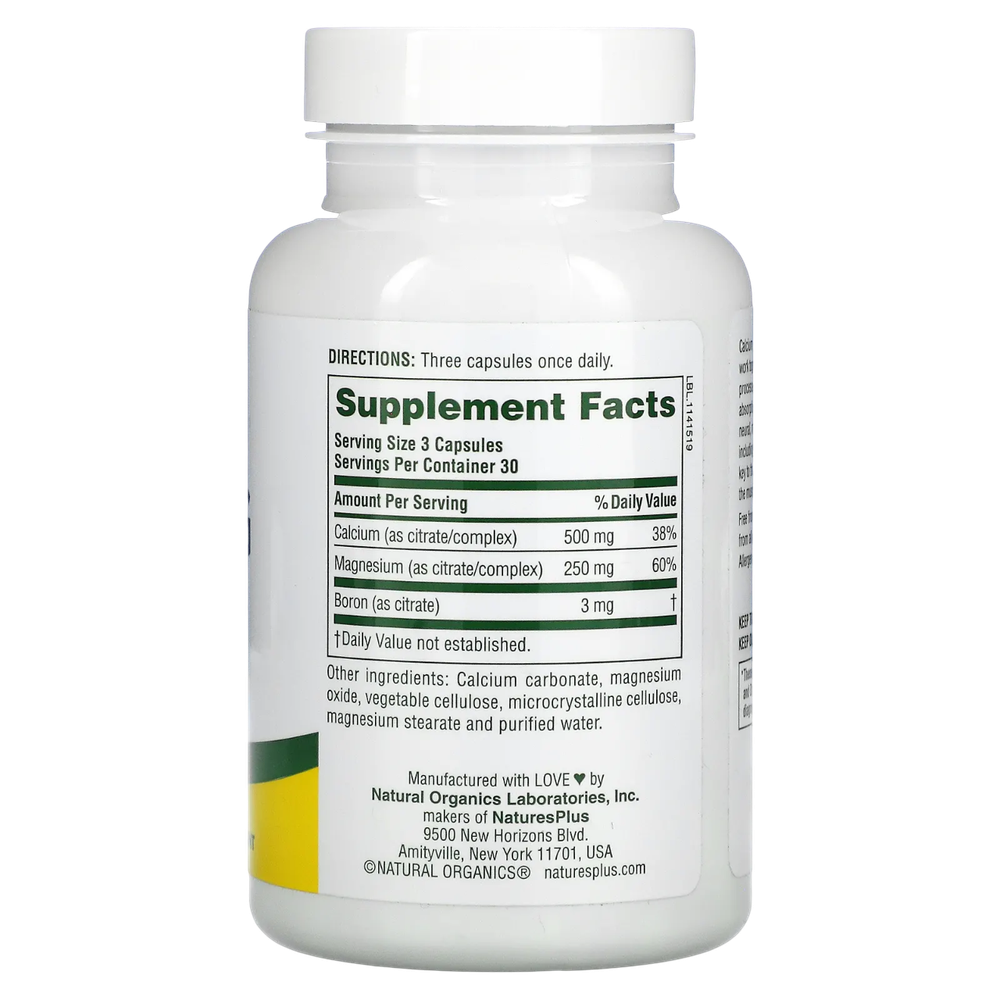 Natures Plus Cal/Mag Citrate 90 caps , Кальций Магний Цитрат
