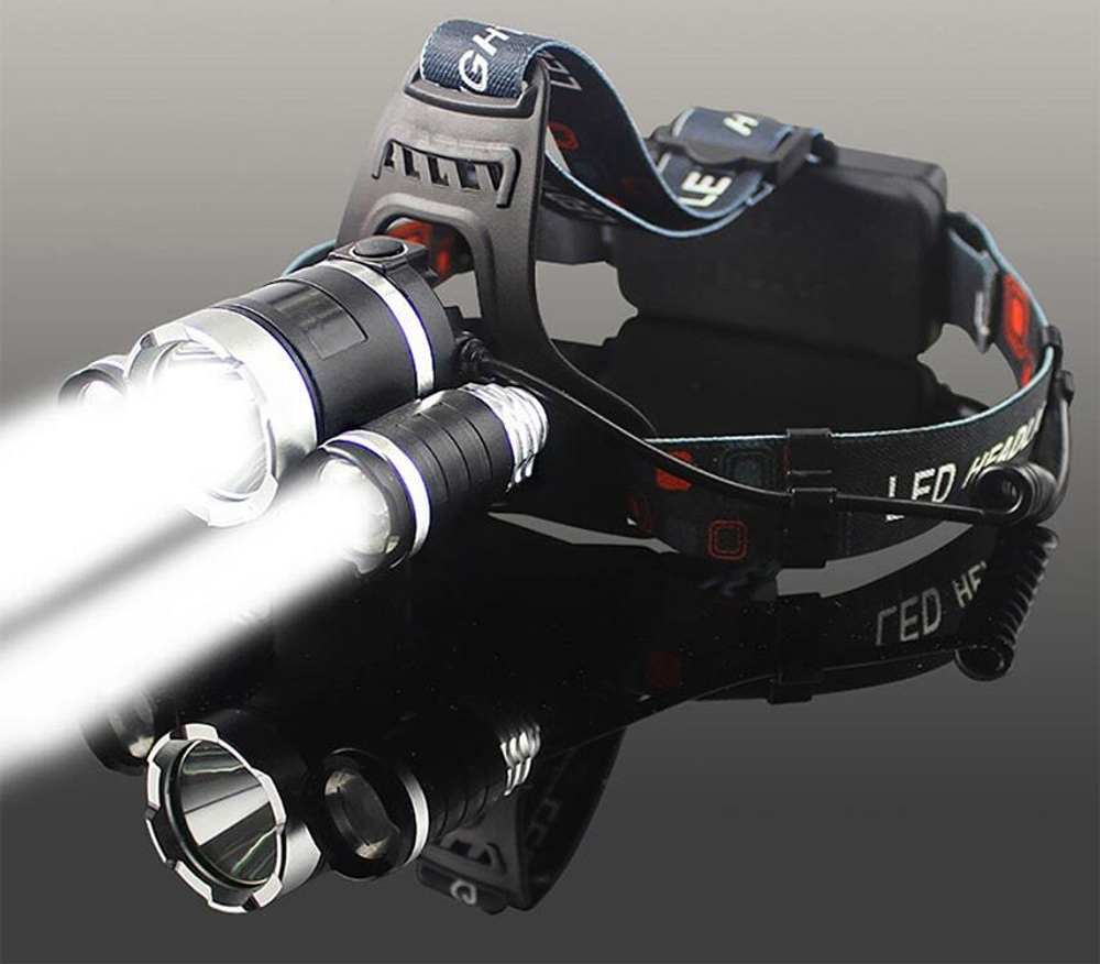 Фонарь налобный 1диод аккум. P-T08-P90