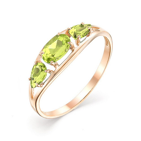 Кольцо из золота 585 пробы с Хризолитом