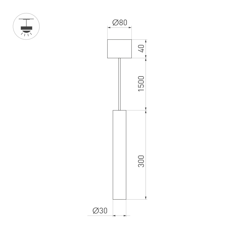 Светильник SP-PIPE-HANG-L300-R30-9W Warm3000 (GD, 24 deg, 230V) (Arlight, IP20 Металл, 3 года) 038618